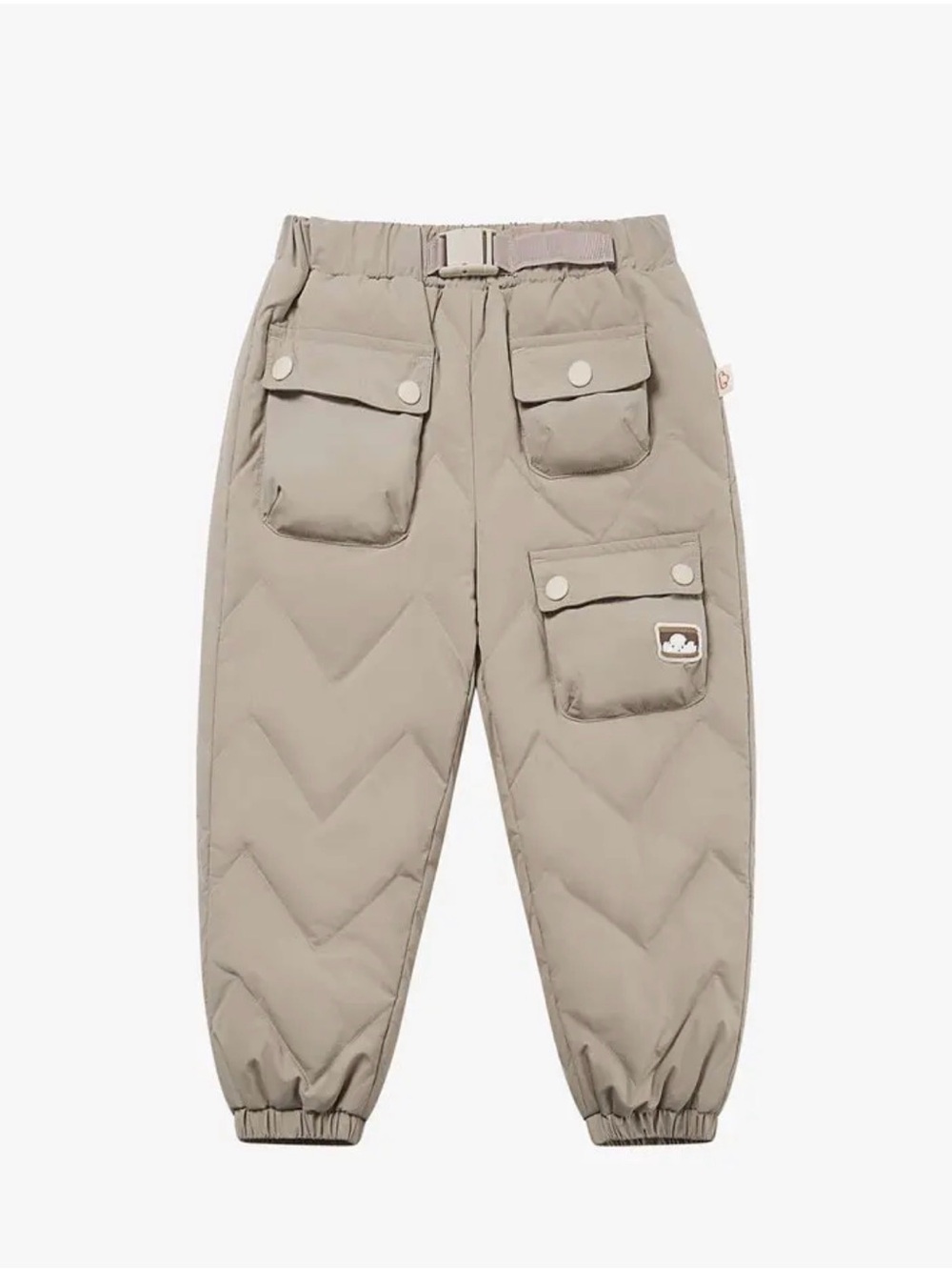 Kids Winter Cargo Pants in Taupe- 2-3 years old.